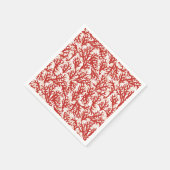 Rotkorallenmuster Serviette (Ecke)