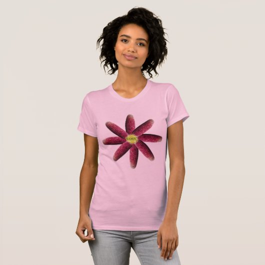 Rotkorn-Blume-Muster für Frauen T-Shirt (Vorne ganz)