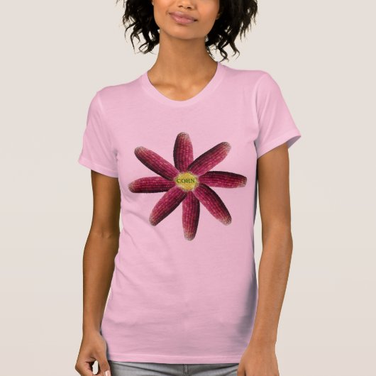 Rotkorn-Blume-Muster für Frauen T-Shirt (Vorderseite)