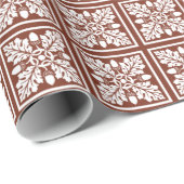 Rotkorn- und Blattdesign Geschenkpapier (Rolleneckpunkt)