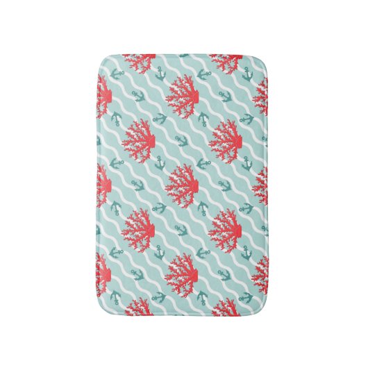 Rotkornmuster 1 badematte (Vorderseite Vertikal)