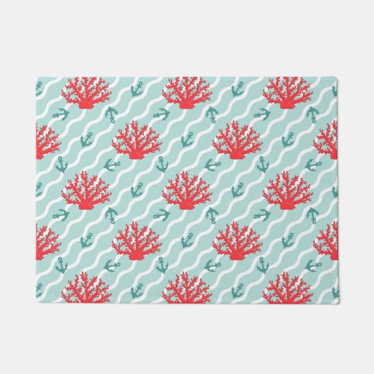 Rotkornmuster 1 fußmatte (Vorderseite)