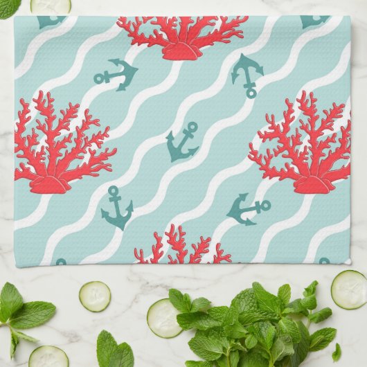 Rotkornmuster 1 handtuch (Gefaltet)