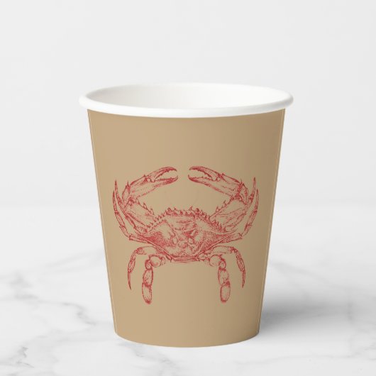 Rotkrabbe Pappbecher (Vorderseite)