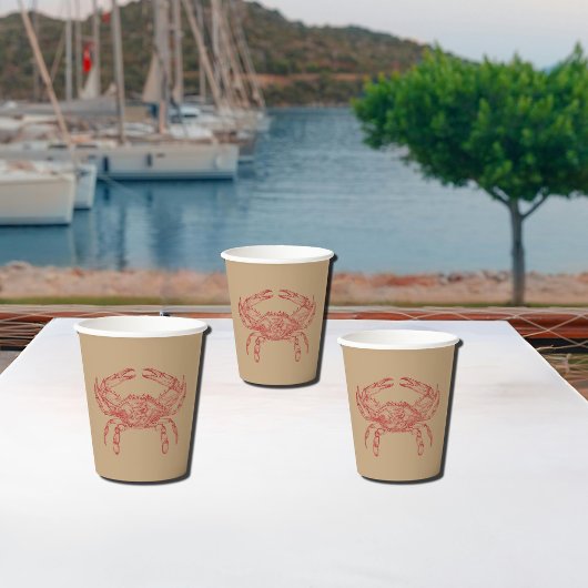 Rotkrabbe Pappbecher