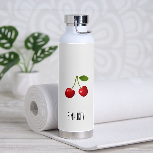 Rotkrebse Früchte auf Weißwasserflasche Trinkflasche (Yoga)