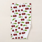 Rotkrebse, Kirschmuster, Blätter, Obst Badhandtuch Set (Handtuch)