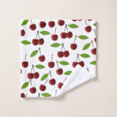 Rotkrebse, Kirschmuster, Blätter, Obst Badhandtuch Set (Waschlappen)