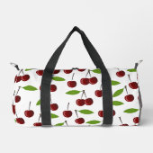 Rotkrebse, Kirschmuster, Blätter, Obst Duffle Bag (Vorderseite)