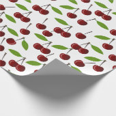 Rotkrebse, Kirschmuster, Blätter, Obst Geschenkpapier (Ecke)