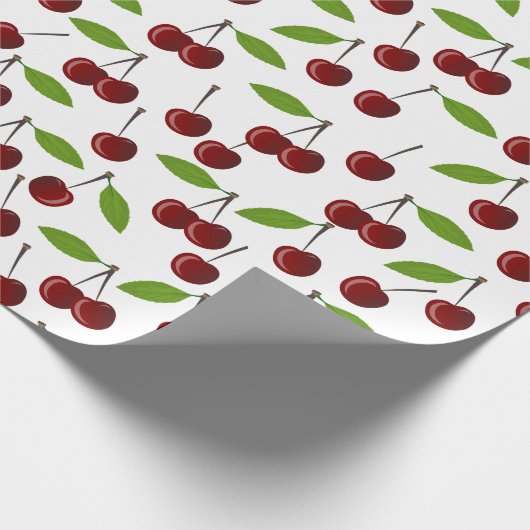 Rotkrebse, Kirschmuster, Blätter, Obst Geschenkpapier (Ecke)