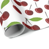 Rotkrebse, Kirschmuster, Blätter, Obst Geschenkpapier (Rolleneckpunkt)