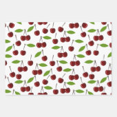 Rotkrebse, Kirschmuster, Blätter, Obst Geschenkpapier Set (Vorderseite 2)