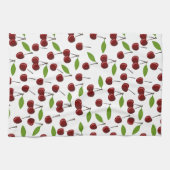 Rotkrebse, Kirschmuster, Blätter, Obst Geschirrtuch (Horizontal)