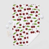 Rotkrebse, Kirschmuster, Blätter, Obst Golfhandtuch (Insitu)