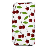 Rotkrebse, Kirschmuster, Blätter, Obst Incipio iPhone Geldbeutel-Hülle (Folio Vorderseite)