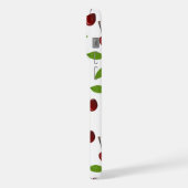 Rotkrebse, Kirschmuster, Blätter, Obst iPhone Hülle (Linke Seite)
