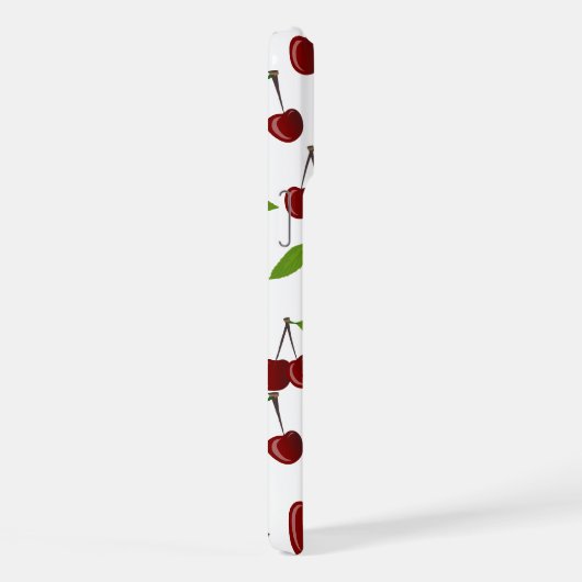 Rotkrebse, Kirschmuster, Blätter, Obst iPhone Hülle (Rechte Seite)