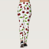 Rotkrebse, Kirschmuster, Blätter, Obst Leggings (Rückseite)