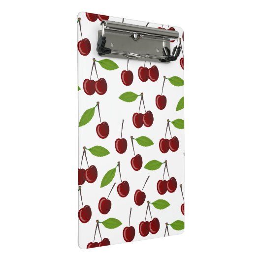 Rotkrebse, Kirschmuster, Blätter, Obst Mini Klemmbrett (Schrägansicht)