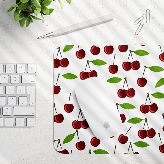 Rotkrebse, Kirschmuster, Blätter, Obst Mousepad