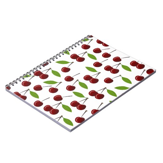 Rotkrebse, Kirschmuster, Blätter, Obst Notizblock (Linke Seite)