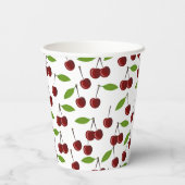 Rotkrebse, Kirschmuster, Blätter, Obst Pappbecher (Rückseite)