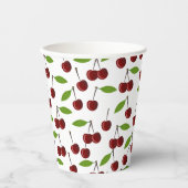 Rotkrebse, Kirschmuster, Blätter, Obst Pappbecher (Vorderseite)