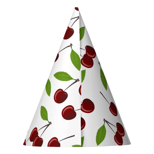 Rotkrebse, Kirschmuster, Blätter, Obst Partyhütchen (Rückseite)