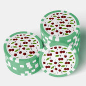 Rotkrebse, Kirschmuster, Blätter, Obst Pokerchips (Stapel)
