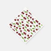 Rotkrebse, Kirschmuster, Blätter, Obst Serviette (Ecke)