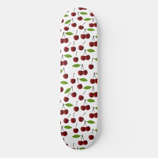 Rotkrebse, Kirschmuster, Blätter, Obst Skateboard (Vorderseite)