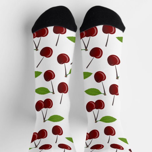 Rotkrebse, Kirschmuster, Blätter, Obst Socken (Oben)