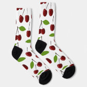 Rotkrebse, Kirschmuster, Blätter, Obst Socken (Rechts)