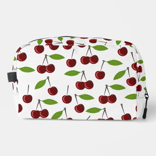 Rotkrebse, Kirschmuster, Blätter, Obst Waschbeutel (Vorderseite)