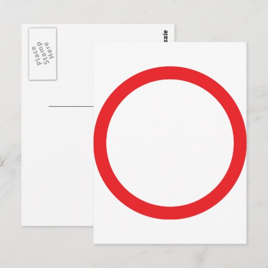 Rotkreisring Postkarte (Vorne/Hinten)