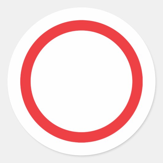 Rotkreisring Runder Aufkleber (Vorderseite)
