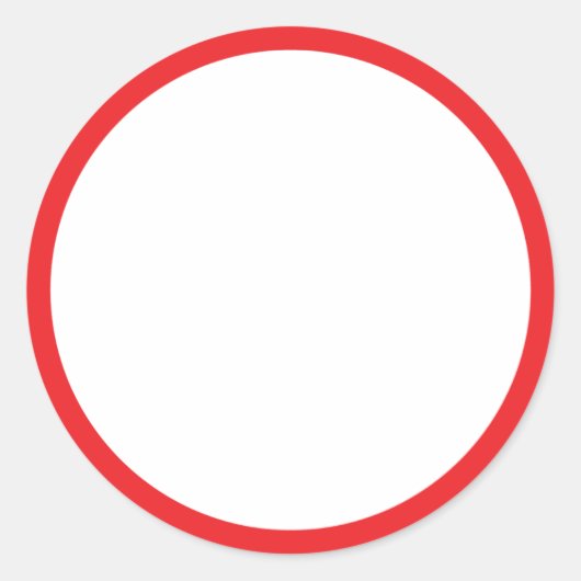 Rotkreisring Runder Aufkleber (Vorderseite)