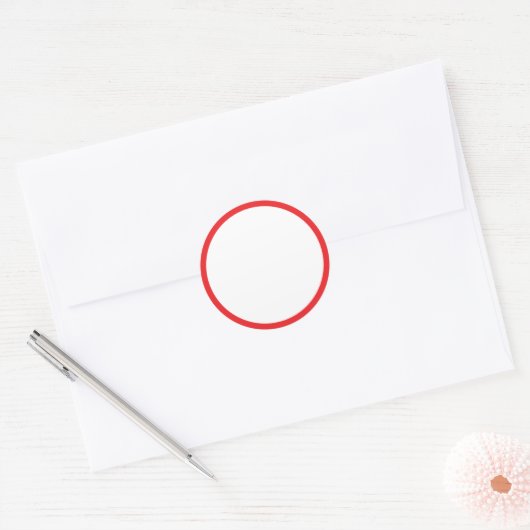 Rotkreisring Runder Aufkleber (Umschlag)