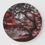 Rotkreuz-Blossom Große Wanduhr (Vorderseite)