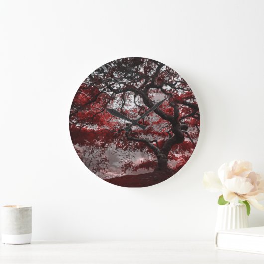 Rotkreuz-Blossom Große Wanduhr (Zuhause)