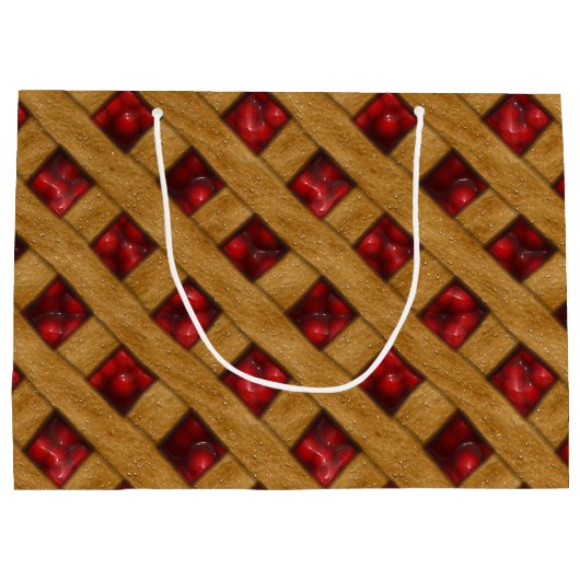 Rotkreuz-Muster für Bäcker Große Geschenktüte (Rückseite)