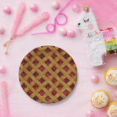 Rotkreuz-Muster für Bäcker Pappteller (Party)