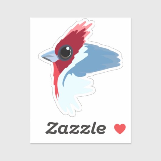 Rotkreuzer Kardinal Bird Aufkleber (Blatt)