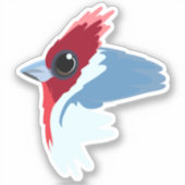 Rotkreuzer Kardinal Bird Aufkleber (Vorderseite)