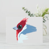 Rotkreuzer Kardinal Bird Einladung (Stehend Vorderseite)