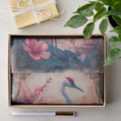 Rotkronenkrane Wasserfarbe Seidenpapier (Geschenk)