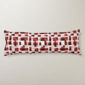 Rotkünstlerisches Schachmotiv | Geometrisches Must Seitenschläferkissen (Rückseite)