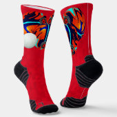 Rotlachsen, Crew Socken (Gewinkelt)