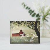 Rotlandstall | Country Morning Postkarte (Stehend Vorderseite)